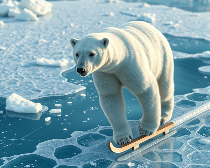 ice skate, polar bear